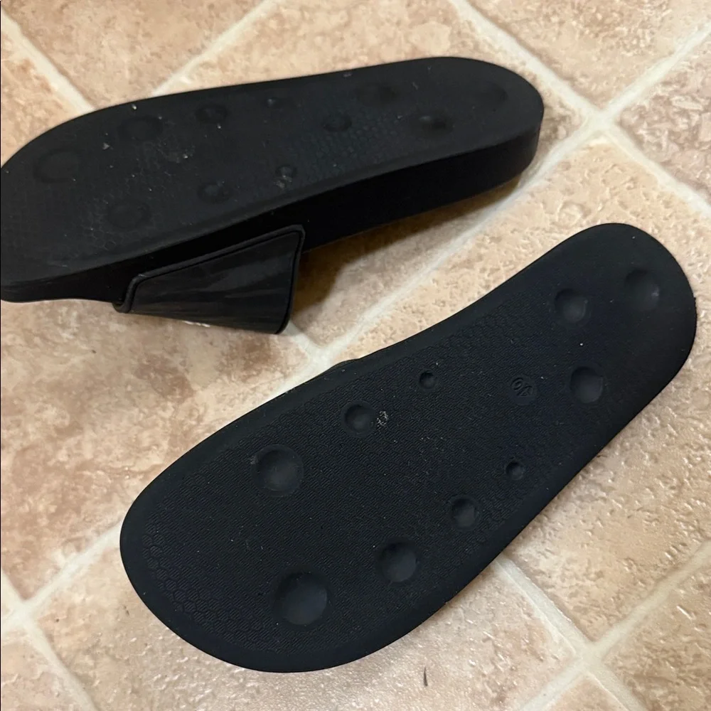 Palm Angels Black Logo Slides